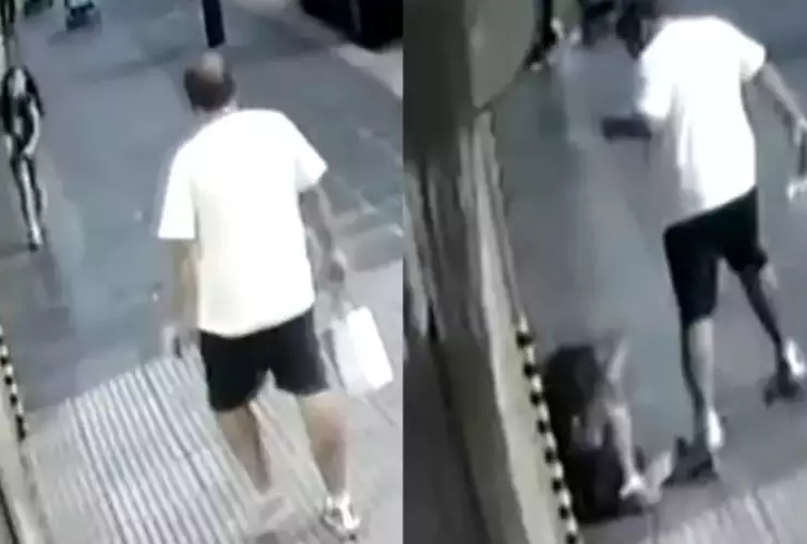 VIDEO: Así hombre pateó a una niña en plena calle en Argentina; lo dejaron irse por esta razón