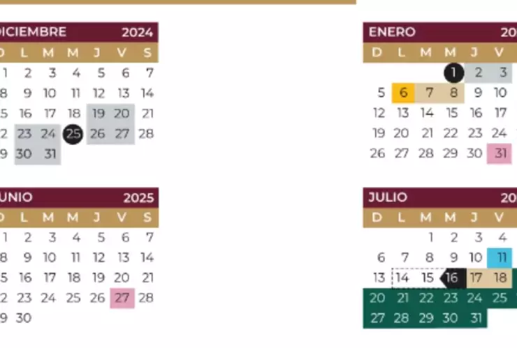 Calendario escolar 2024-2025