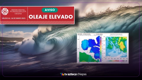 Activan alerta por fuertes olas en las costas de Chiapas