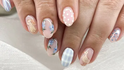 uñas pascua 2026 colores pastel