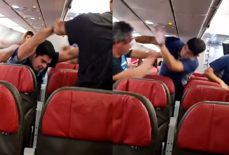 Pelea en avión de Chile