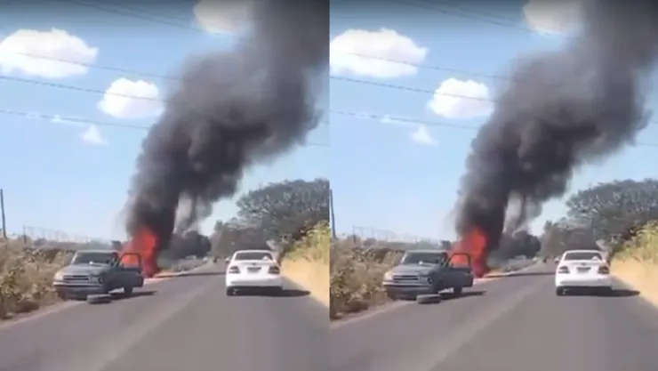 VIDEO | ¡ÚLTIMA HORA! Captan vehículo en llamas en Zapopan