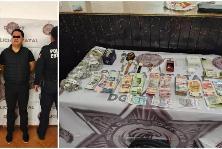 Un hombre entró a la iglesia de Santa Bárbara en Villa Guerrero, Estado de México, para robarla.