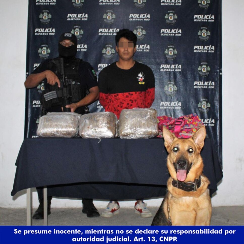 Detienen a Jhonatan ‘N’ por delitos contra la salud en Benito Juárez