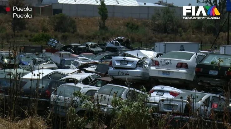 Corralones de la extorsión en Puebla: Así lucen algunos de los depósitos, con autos en abandono
