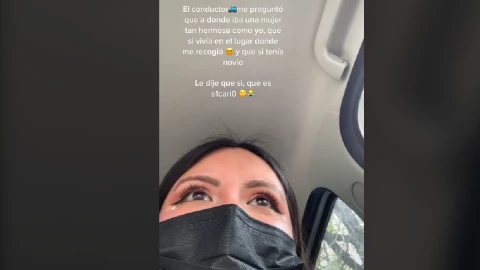 Mujer amenaza a conductor