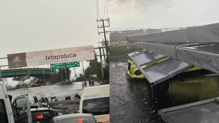 cae anuncio espectacular en Chalco