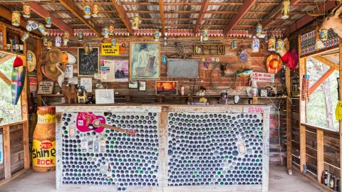 un mercado antiguo en Comfort, Texas.