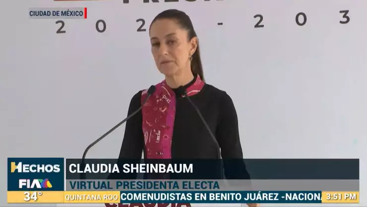 Claudia Sheinbaum reitera su disposición de trabajar con el próximo presidente de Estados Unidos