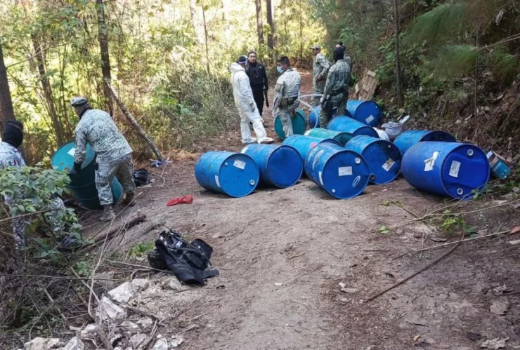 Narcolaboratorio en Michoacán