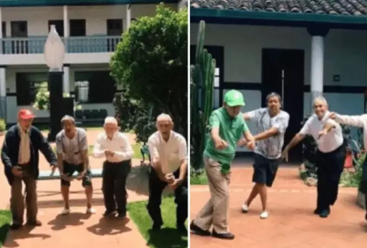 Abuelitos se divierten en asilo subiendo videos a TikTok; se unen al trend de ‘chacalito’.jpg
