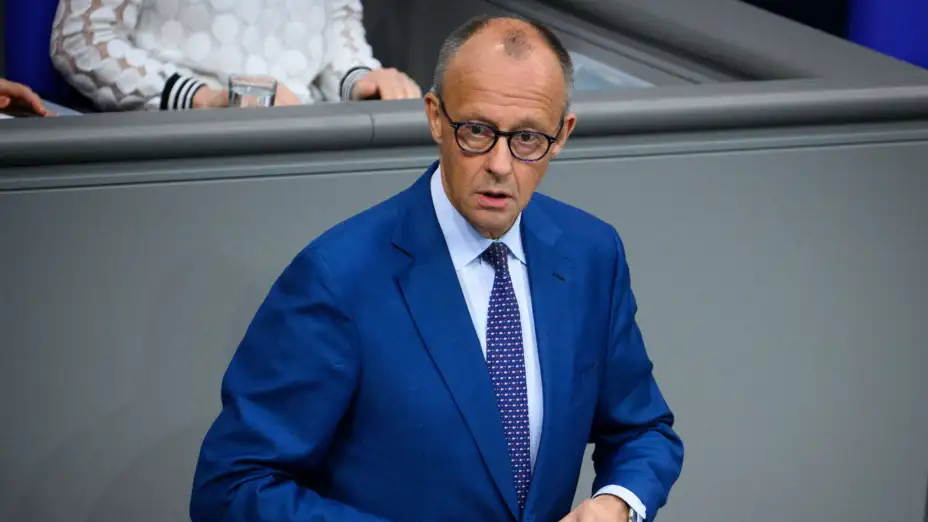 Friedrich Merz en el Bundestag alemán.