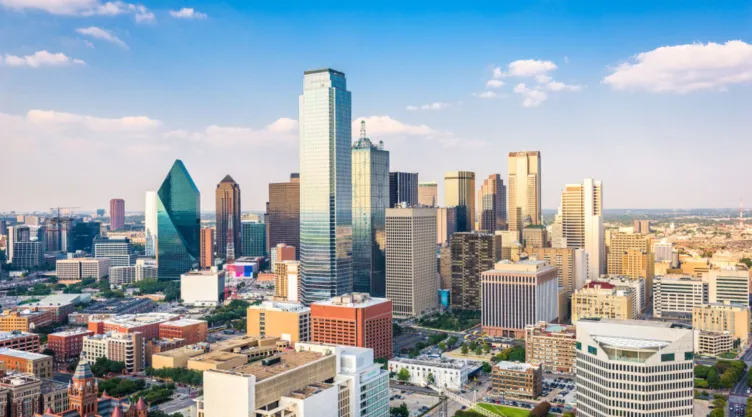 Fotografía del centro de Dallas, en Texas.