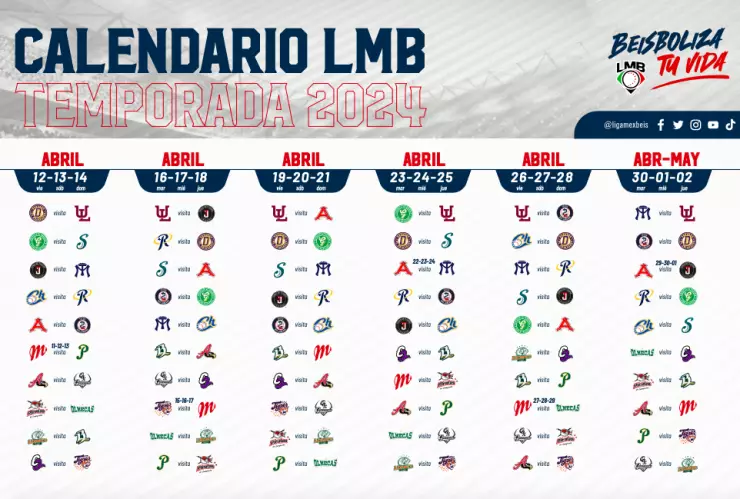 Calendario 2024 de la Liga Mexicana de Beisbol