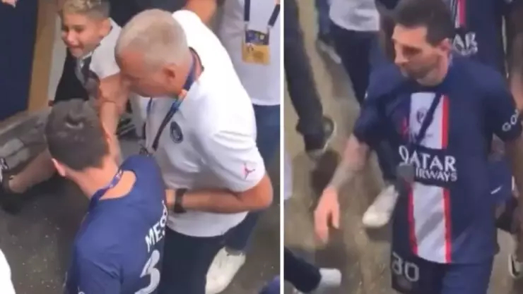 Video Messi tiene gesto con fanático, se viraliza en redes
