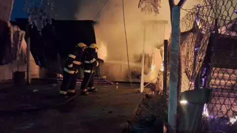Incendio casas en Veracruz