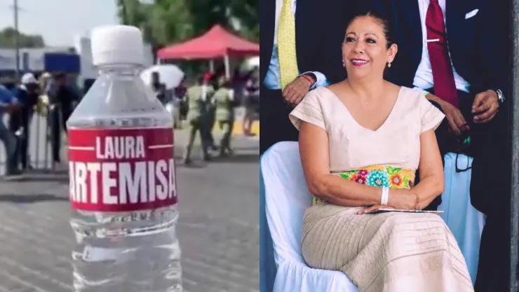 Reparten propaganda de Laura Artemisa, secretaria de Bienestar en Puebla