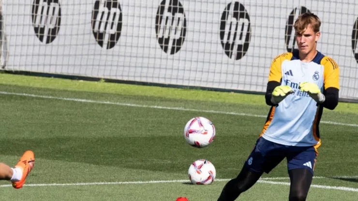 Illia Voloshyn durante un entrenamiento con el Real Madrid