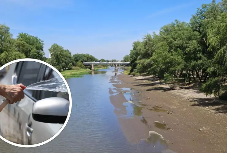 Desperdicio de agua durante sequía en Culiacán