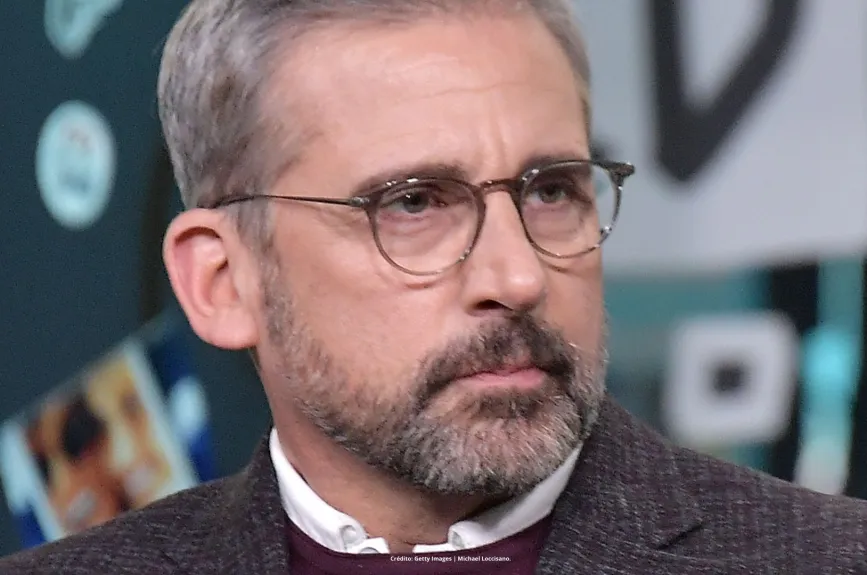 El actor Steve Carrell discutiendo sobre el ‘Vice’ en el programa Build. | (Crédito Getty Images: Michael Loccisano)