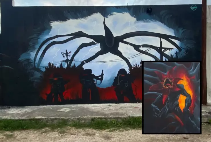 Aquí puedes encontrar el mural del Upside Down en Kanasín que vuelve LOCOS a los fans de Stranger Things