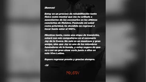 ¿Tito Fuentes de Molotov en el Vive Latino 2025?