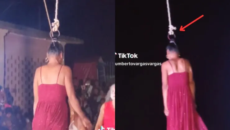 VIRAL Por que cuelgan a mujer como piñata en Oaxaca