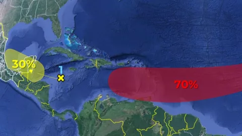probabilidad de ciclón en el Atlántico