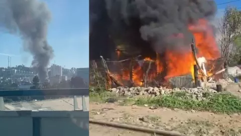 Fuego consume casas en asentamiento irregular de la colonia Ruiz Cortines