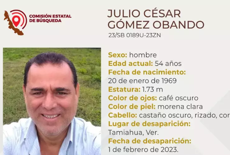 Desaparece exalcalde de Naranjos Veracruz.