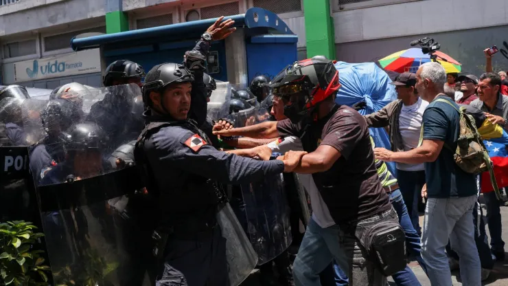 Marchas de trabajadores en Caracas, Venezuela, 9 de abril de 2026.