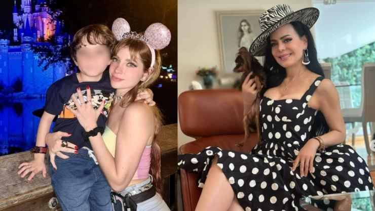 Imelda tuñon con su hijo y maribel guardia