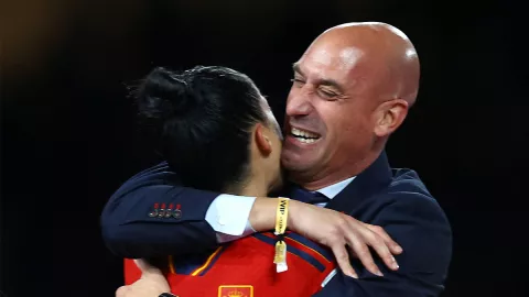 Luis Rubiales y Jennifer Hermoso