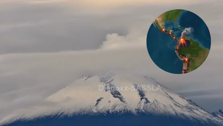 Captan TRES SISMOS en el Volcán Popocatépetl tras terremoto de Colombia