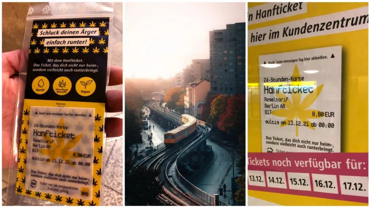 Transporte público Berlín boletos con cannabis