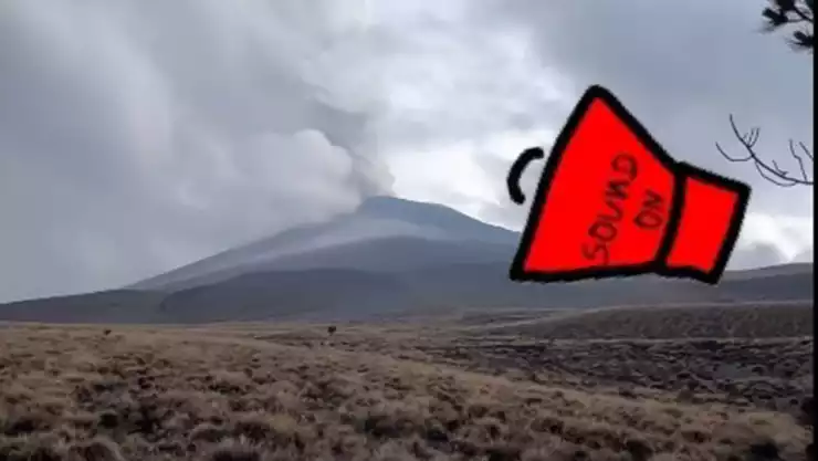 Cómo se escucha un tremor del volcán Popocatépetl