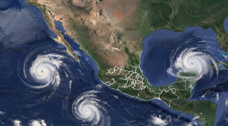 Triple amenaza en el territorio mexicano.