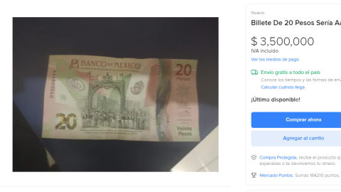 Billete de 20 pesos vale millones