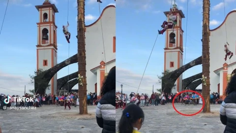 Volador de Papantla atropella a un hombre