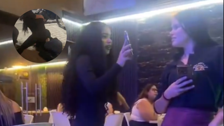 VIDEO VIRAL Mujer golpea a mesera en restaurante de Colombia por coquetear a su novio.png