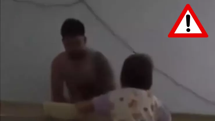 VIDEO FUERTE: Momento exacto en que un hombre agrede a su esposa frente a su hijo en Vietnam 