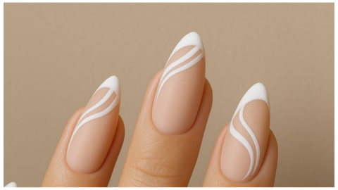 manicura italiana blanca