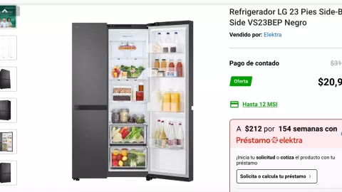 Así es el refrigerador LG que tiene en promoción Elektra