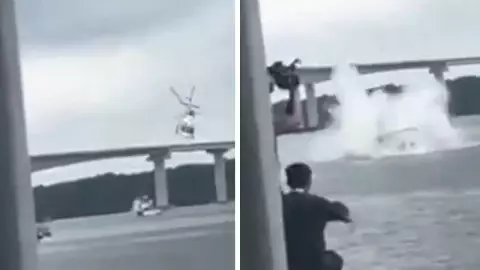 helicóptero desplomado