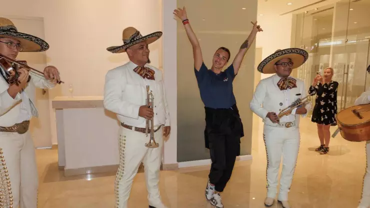 aryna sabalenka llega a cancun