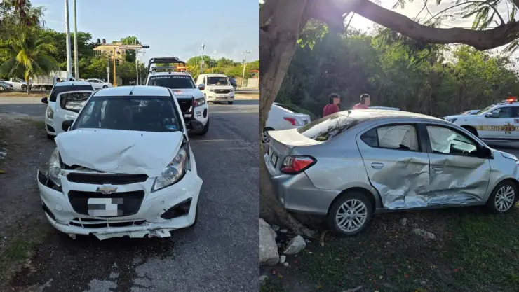Se registra accidente en avenida Industrial en Cancún hoy, sábado 14 de junio de 2025.jpg