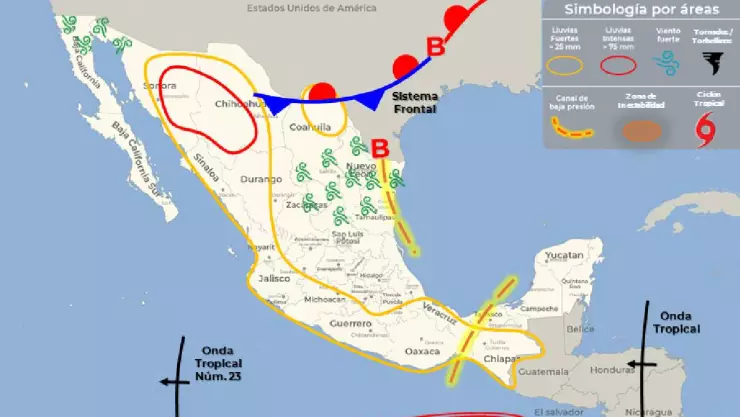 Clima en Quintana Roo, Yucatán y Campeche el 23 de agosto de 2022