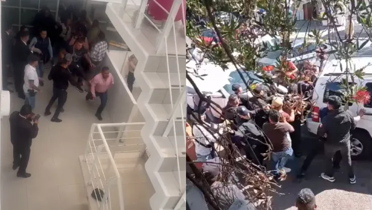 Así fue el enfrentamiento entre policías estatales y municipales en el Ministerio Público de Edomex