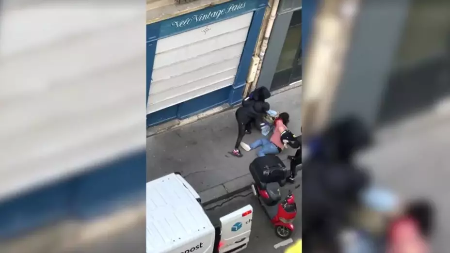VIDEO de mujer que escapa de secuestro fallido en París