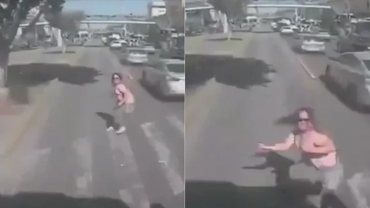 VIDEO: ¡Imágenes sensibles! Autobús atropella a mujer en plena avenida